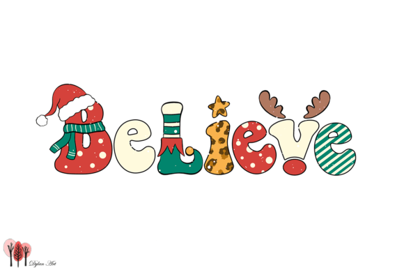 Believe Christmas SVG PNG: Graphics for Crafts & Content