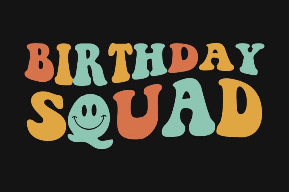 Birthday Squad Retro Wavy SVG T-shirt