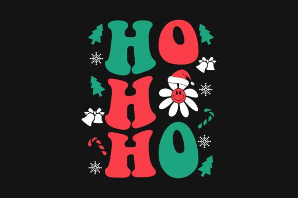 Christmas Retro Wavy SVG Vector T-shirt Graphics