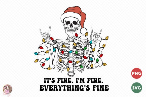 Christmas Skeleton Christmas Lights SVG