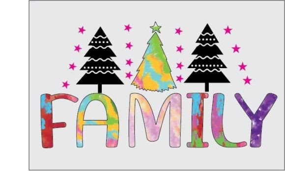 Family.christmas Sublimation Svg Design for Crafts & Graphics