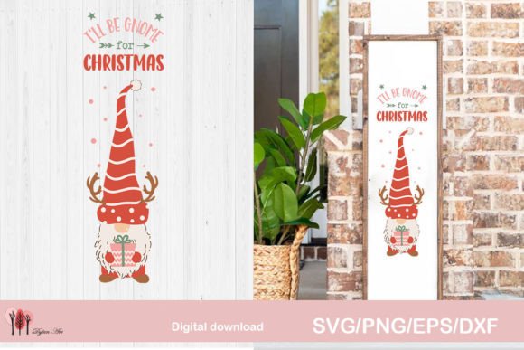 Gnome Porch Sign SVG PNG for Graphics and Crafts