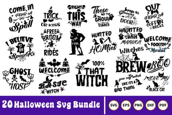 Halloween SVG Bundle 20 Designs-V04