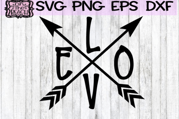 LOVE Arrows SVG PNG EPS DXF: Graphics for Crafts and Creative Projects