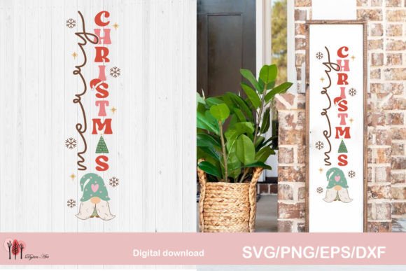 Merry Christmas Porch Sign SVG PNG: Graphics for Crafts and Content