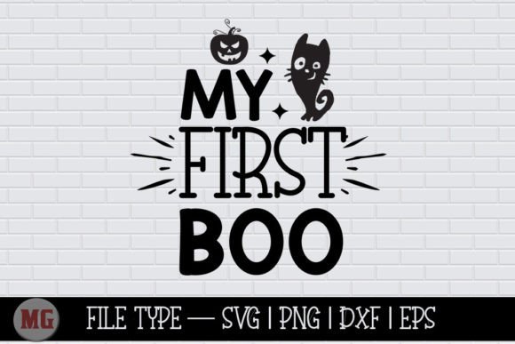 My First Boo Halloween SVG for Graphics and Crafts
