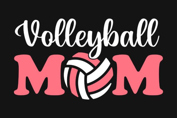Volleyball Mom SVG Typography T-shirt Graphics and Crafts