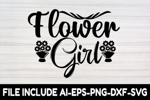 Wedding SVG Design, Flower Girl: Graphics for Crafts and Branding